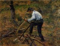 Pissarro, Camille - Pere Melon Sawing Wood